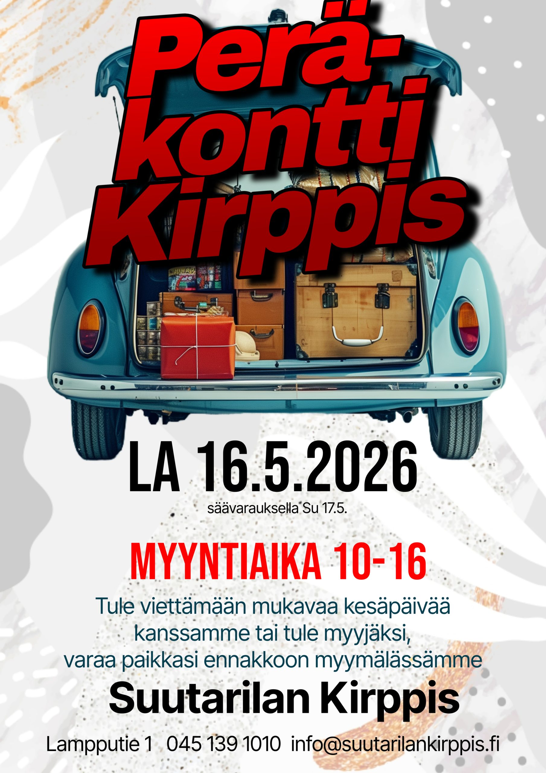 Kesän ensimmäinen peräkonttikirppis Helsingissä